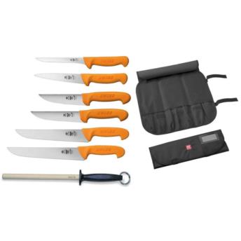 Valigetta BUTCHER - IL MACELLAIO completa di Coltelli Swibo e Affilatoio Diamantato Dick 